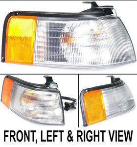 Clear and amber lens new park light with bulbs right hand rh passenger side car