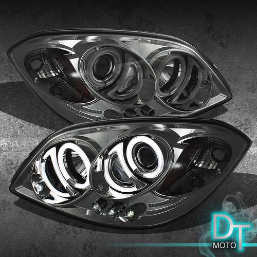 Smoked 05-10 chevy cobalt pontiac g5 ccfl halo projector headlights left+right