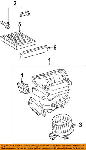 Toyota oem 8710347041 blower motor/hvac blower motor