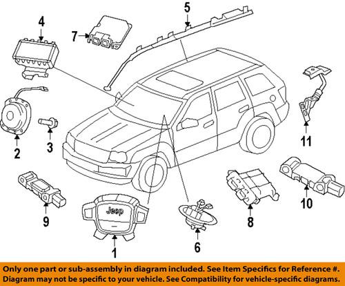 Jeep oem 4896018ab air bag-occupant module