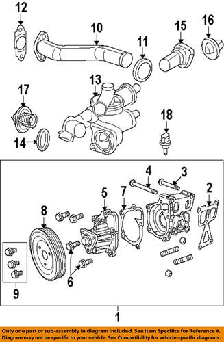 Mopar oem 4884697ab water pump-inlet tube