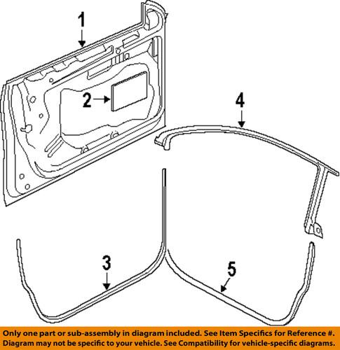 Volkswagen oem 3c8837701b5ap front door-door weather strip