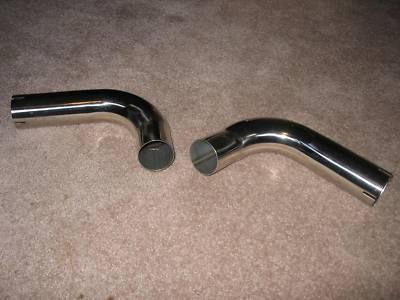 Porsche 911 997 muffler bypass exhaust pipe tip tips stainless steel