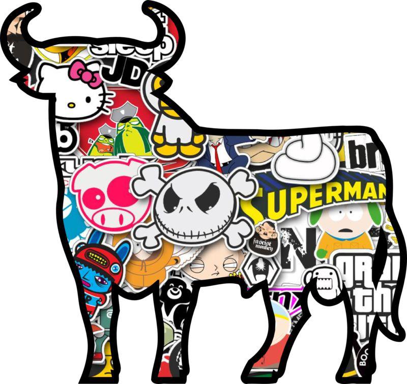 Car sticker decal usdm jdm stickerbomb bull  **new edition**