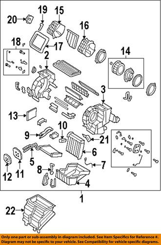 Mazda oem bn8p61b15 evaporator & heater-resistor