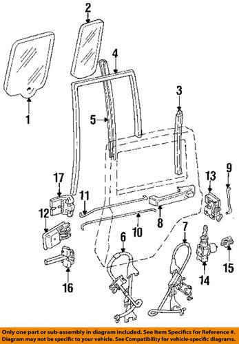 Jeep oem 55075878 hardware-rear door-lock