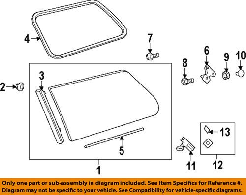 Toyota oem 62910ae010b2 side glass-lock