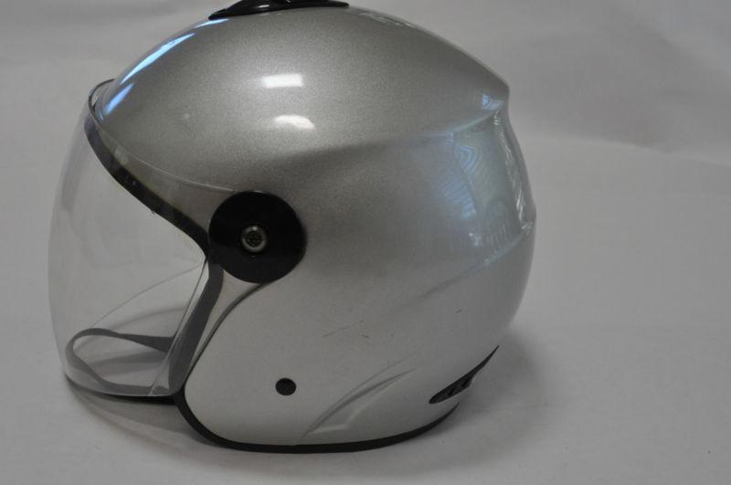 Dot motorcycle helmet scooter helmet w/ front pull down shield med 57-58 cm