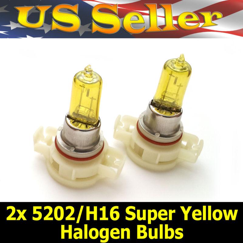 Super yellow hid look 5202 h16 xenon halogen bulbs for fog lights