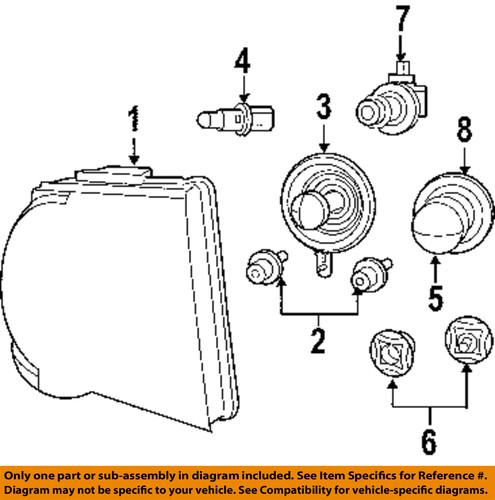 Mopar oem 5139886aa headlamp socket-socket