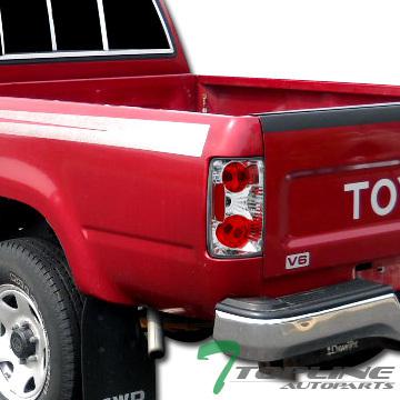 Chrome altezza tail lights rear brake lamps 89-95 toyota hilux pickup truck cab