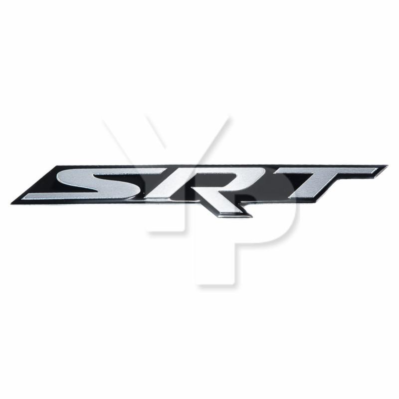 Dodge srt gloss black & silver sticker emblem