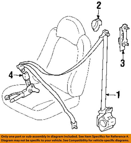 Ford oem 6l8z7861203aa front seat belts-buckle end