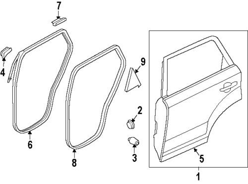 Kia 831201u000 genuine oem factory original body w'strip