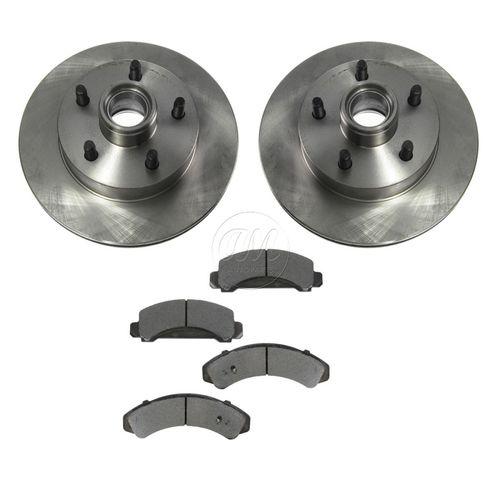 Brake pad & rotor kit metallic front for aerostar ranger b2300 b3000 b4000 2wd