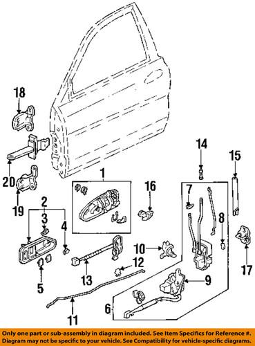 Honda oem 72145sm4003 door lock cylinder-lock cylinder