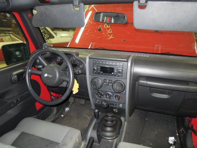 2008 jeep wrangler floor center console gray 2334559