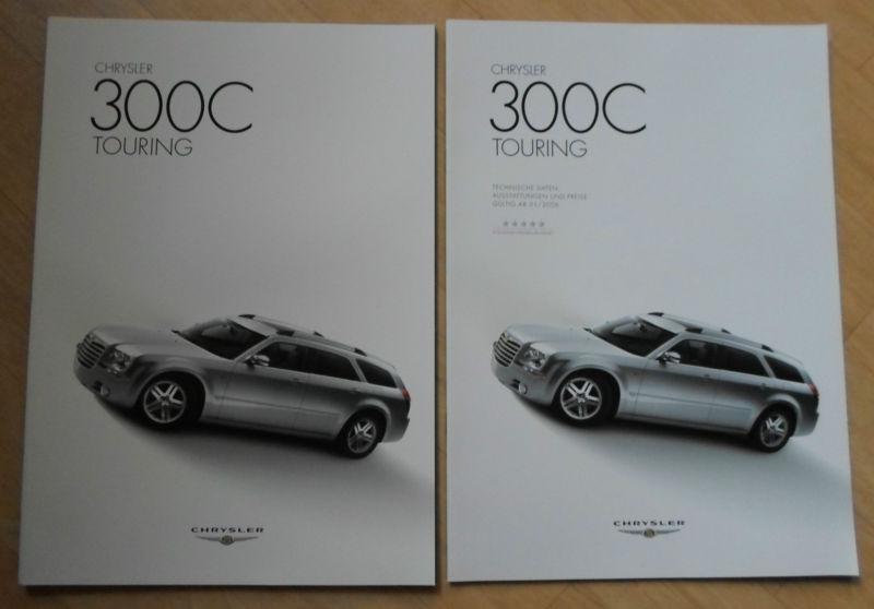 2005 chrysler 300c touring german original sales brochure catalog set dodge