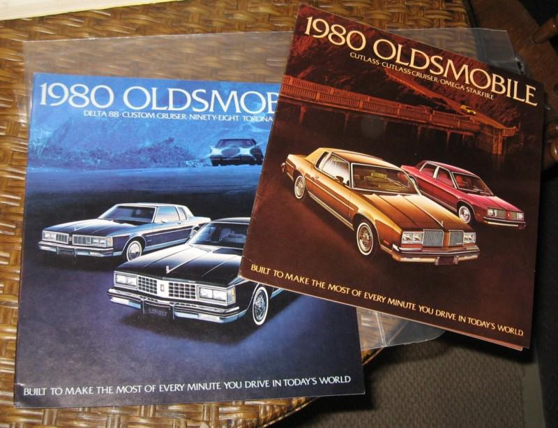 1980 cutlass, crusier, omega, starfire & delta 88, ninety eight dealer brochures