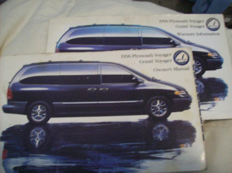 1996 plymouth voyager/grand voyager "owners manual"