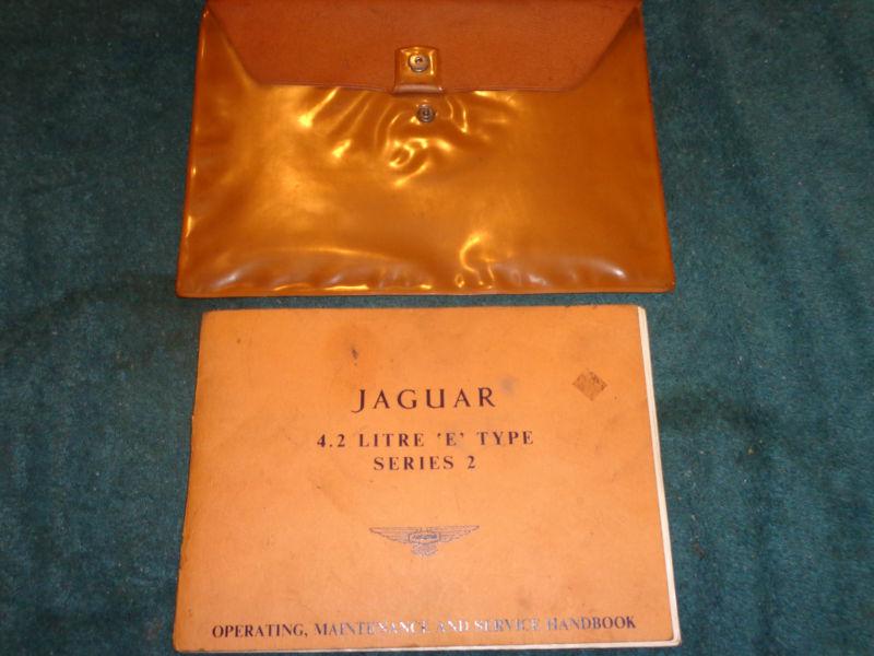 1969 1970 1971 jaguar 4.2 litre "e" type owner's manual / rare orig. guide book 