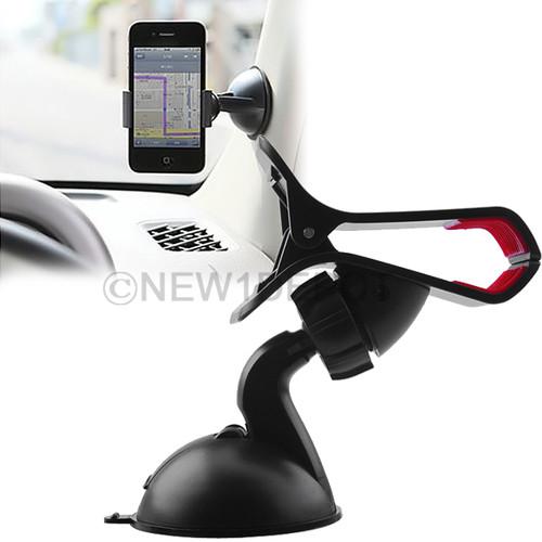 360° black car extensible suction cup mount holder bracket clip for iphone gps