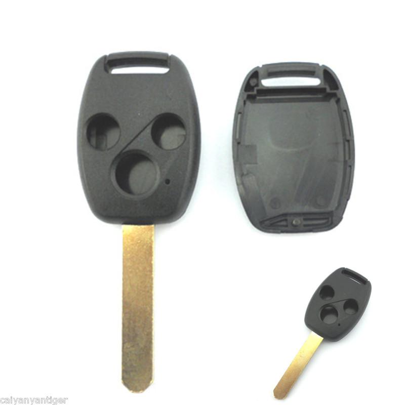 Uncut folding flip remote key case shell fob refit modify honda 3 buttons key