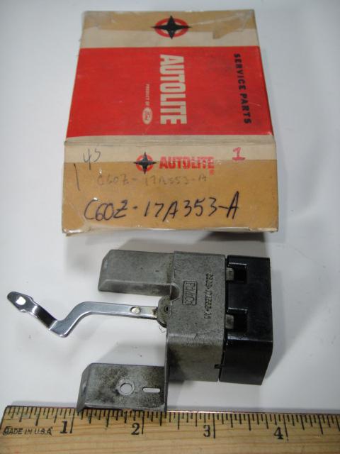 1966 ford fairlane, 500xl, 500gt, wagon - windshield wiper switch - single speed