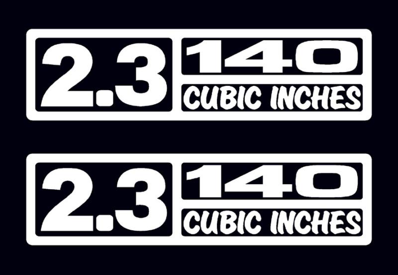 2 i4 2.3 liter / 140 cubic inches decal set emblem window stickers fender badges