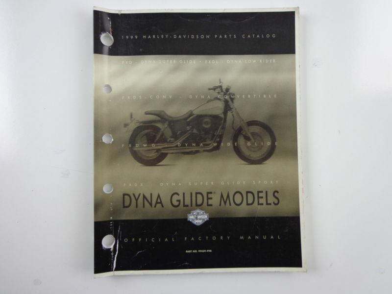 Harley davidson 1999 dyna glide models parts catalog 99439-99a