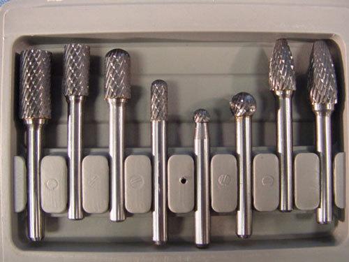 Neiko tools 8 pc dual cut carbide burr bit set rotary 1/4" shank 