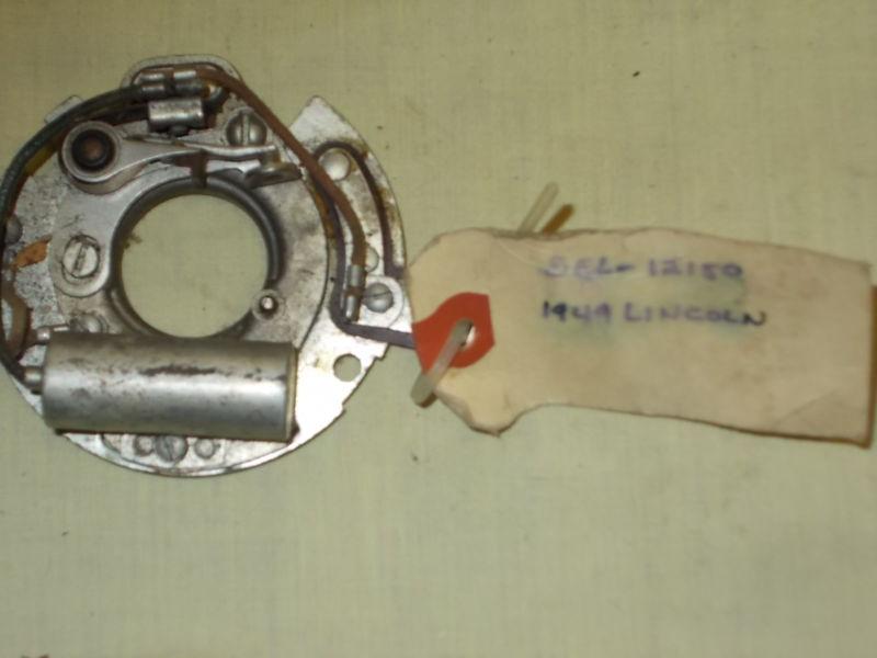 Lincoln 1949 nos distributor plate with points & condenser. 