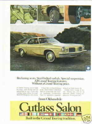 1974 oldsmobile cutlass ***original vintage ad***