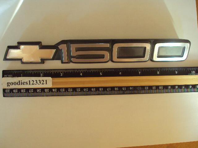 Chevy 1500 chrome emblem used 9 1/2" x 1 1/4"