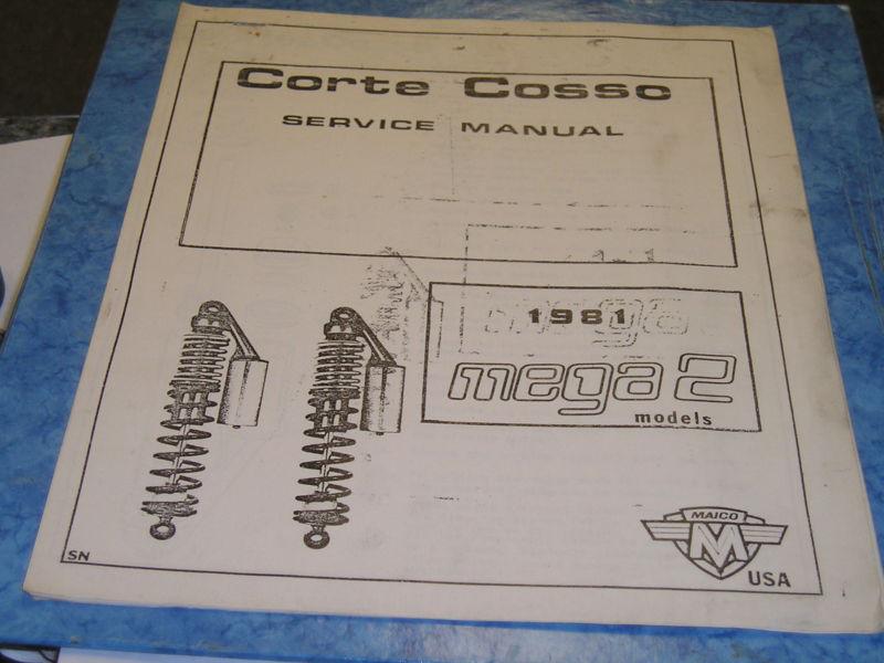 Maico 1981 corte cosso shock  shock service manual - reprint