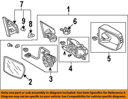 Honda oem 76203swaa01 outside mirrors-mirror glass