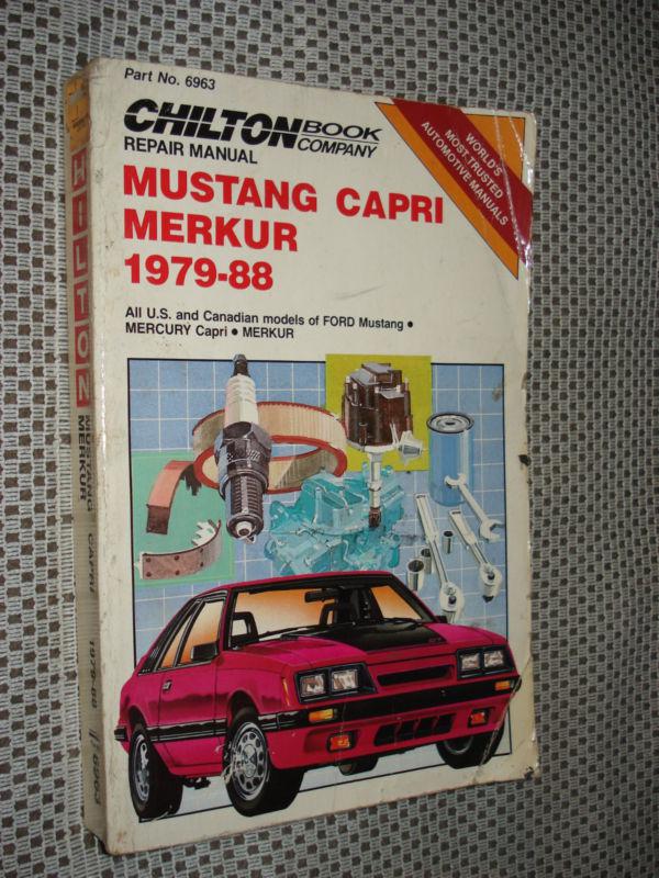 1979-1988 ford mustang mercury capri shop manual service book 86 87 82 83 84 85