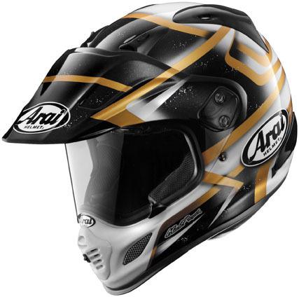 New arai xd4 offroad/motocross adult helmet, diamante black/white/gold, small/sm