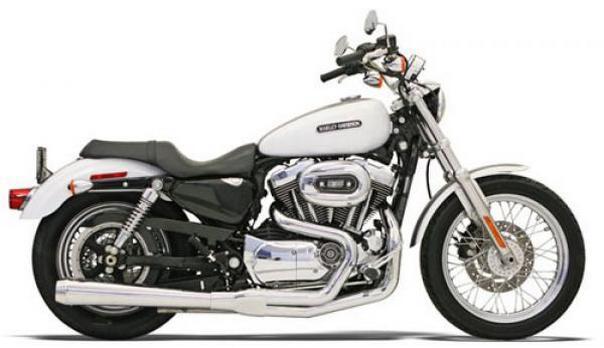 Bassani road rage 2 into 1 exhaust full system chrome for harley xl 04-09