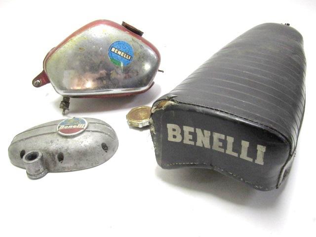 Benelli dynamo/hurricane mini bike gas/fuel tank seat/right side engine case lot