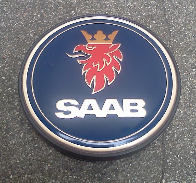 1 genuine saab 9-3 9-5 9-2x  9-5x 900 wheel center cap emblem badge