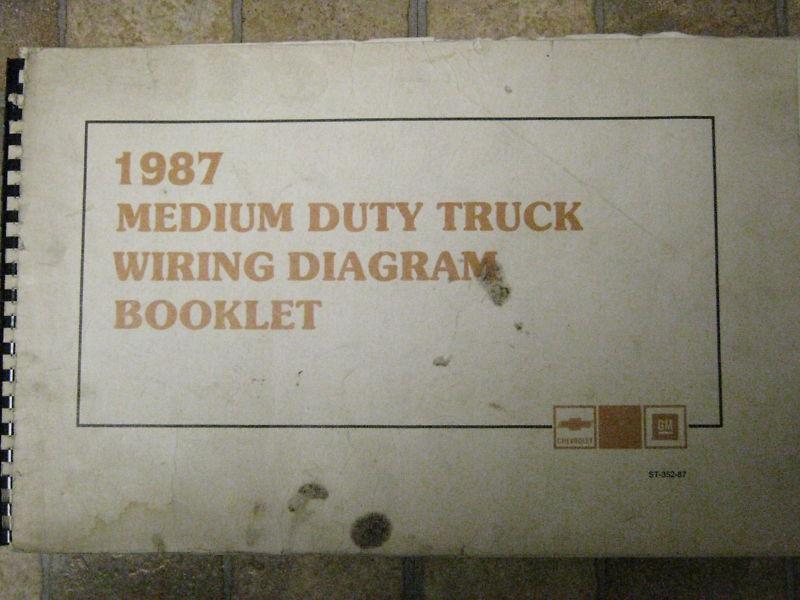 1987 chevrolet chevy medium duty truck wiring diagram booklet c143