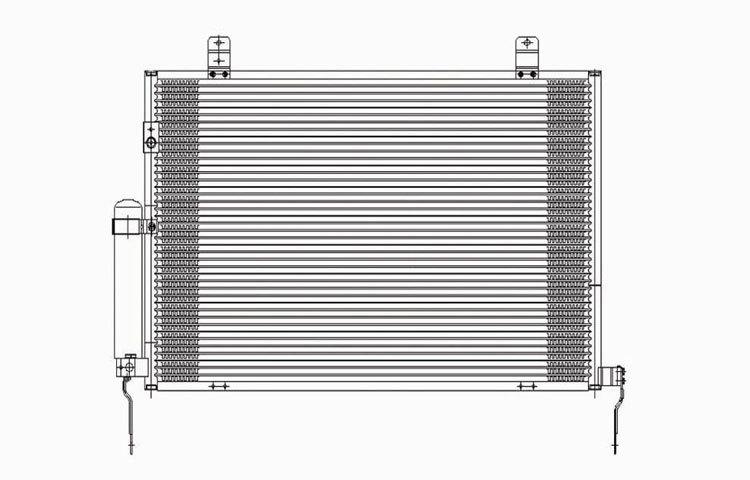 Replacement ac condenser parallel flow type 04-08 mitsubishi endeavor 7812a172