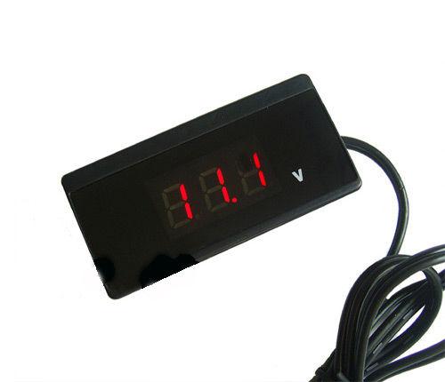 12v/24v mini auto digital led voltmeter car voltage gauge 1pc welcome wholesale