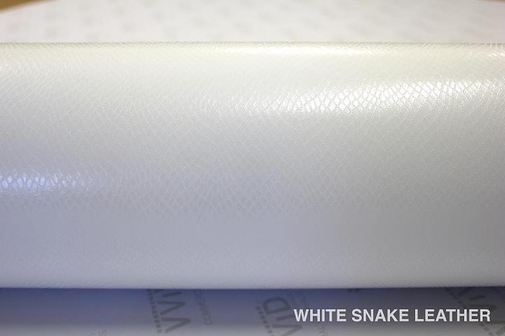 White snake leather 5ft x 58ft new cast vinyl roll auto vehicle film exterior