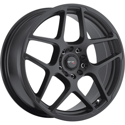 16x7 black drifz monoblock (301bb) wheels 5x100 5x4.5 +42 volkswagen golf jetta