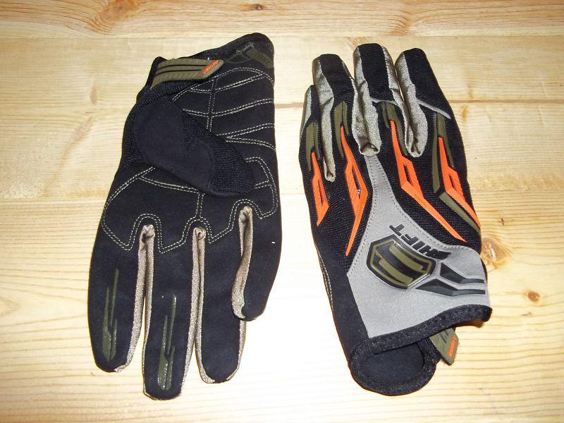 Shift racing gloves - green/black/grey/orange - size 10l