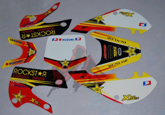 3m rockstar graphic decals for klx 110 kx 65 style pit bike kawasaki