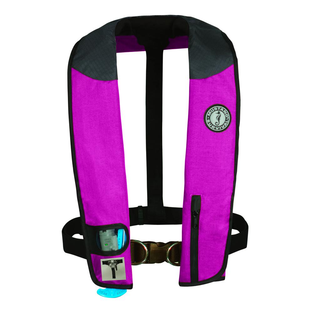 Mustang deluxe adult inflatable - manual w/harness - universal - pink/black/carb