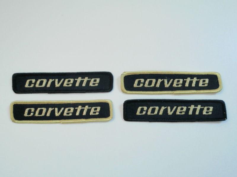 Corvette patches 4 vintage patches full color from 70's